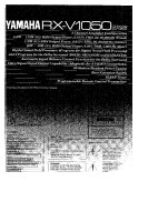 Yamaha RXV-1050 - Owners Manual